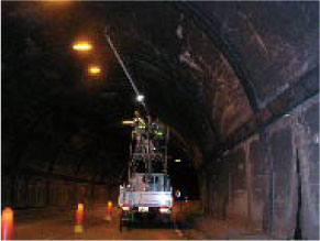 トンネル内での調査